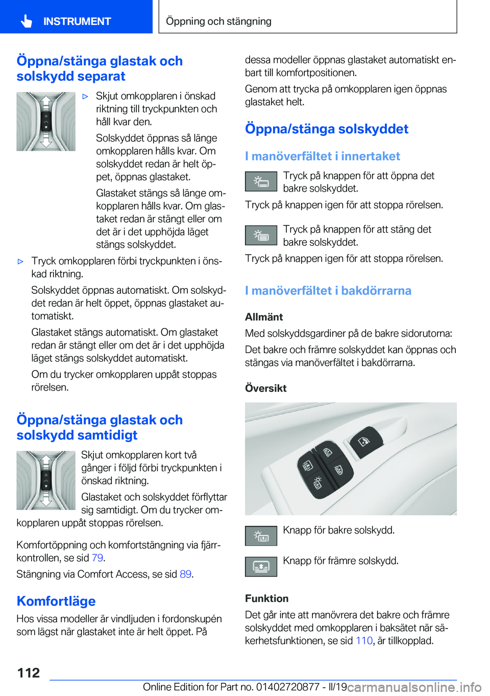 BMW X7 2019  InstruktionsbÖcker (in Swedish) �