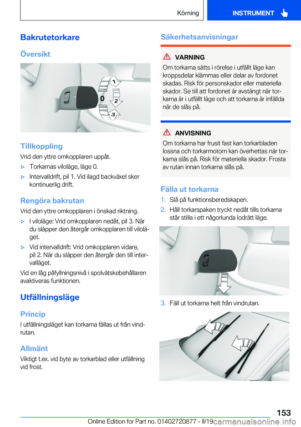 BMW X7 2019  InstruktionsbÖcker (in Swedish) �B�a�k�r�u�t�e�t�o�r�k�a�r�e
�