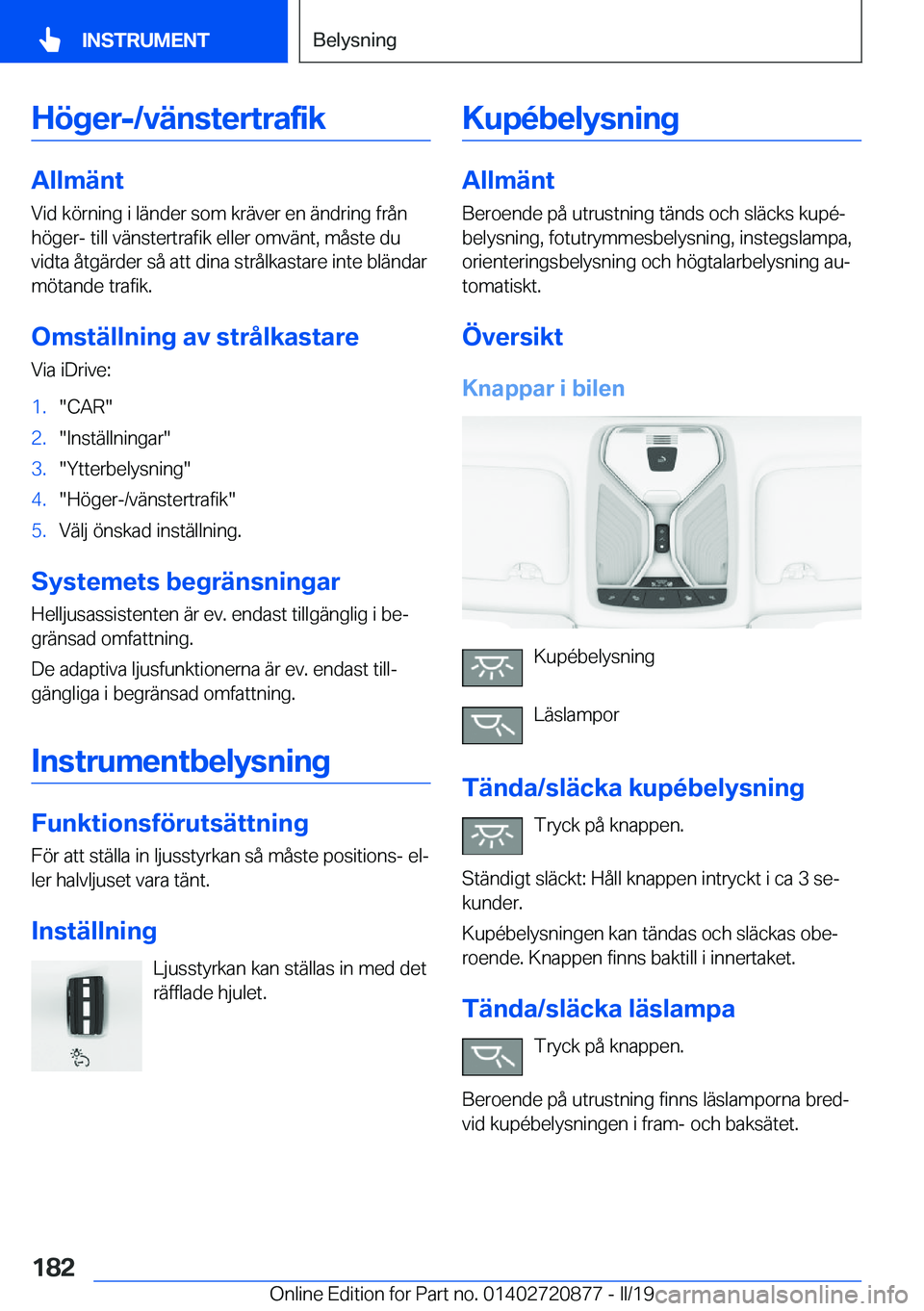 BMW X7 2019  InstruktionsbÖcker (in Swedish) �H�