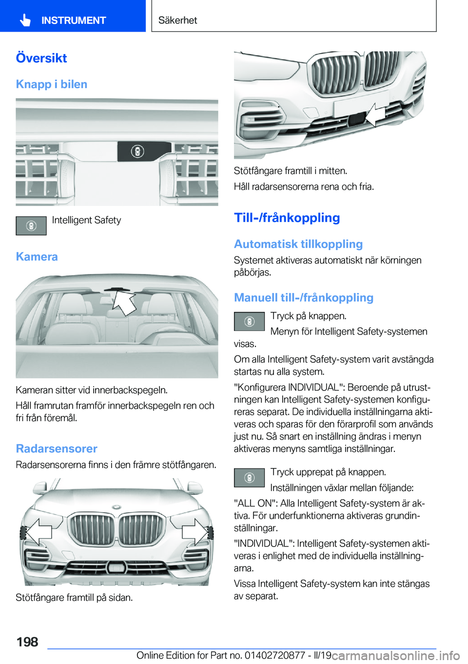 BMW X7 2019  InstruktionsbÖcker (in Swedish) �