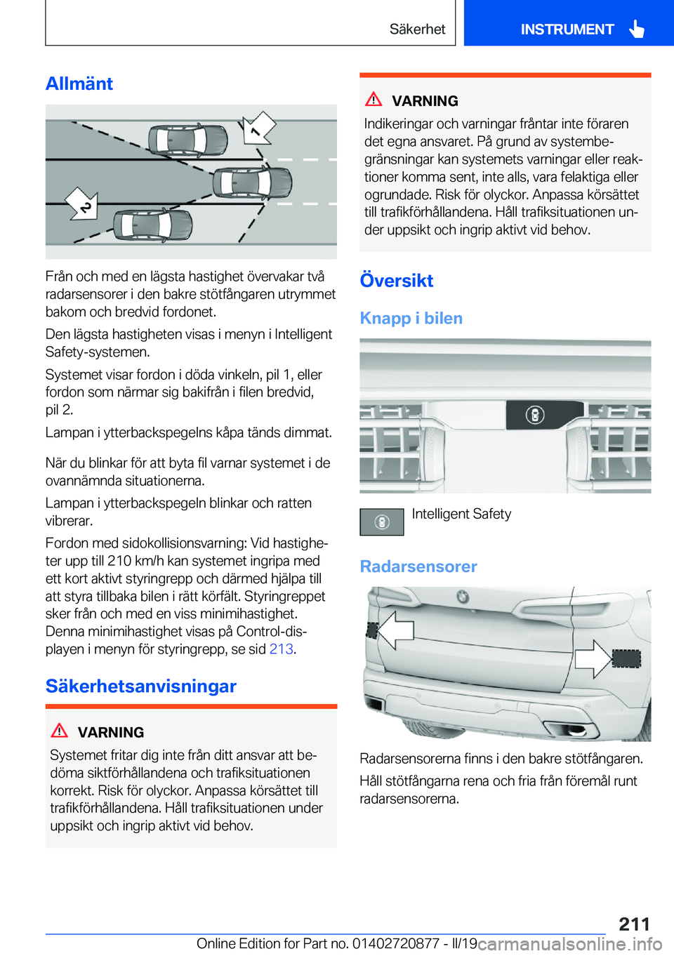 BMW X7 2019  InstruktionsbÖcker (in Swedish) �A�l�l�m�ä�n�t
�F�r�å�n��o�c�h��m�e�d��e�n��l�ä�g�s�t�a��h�a�s�t�i�g�h�e�t��