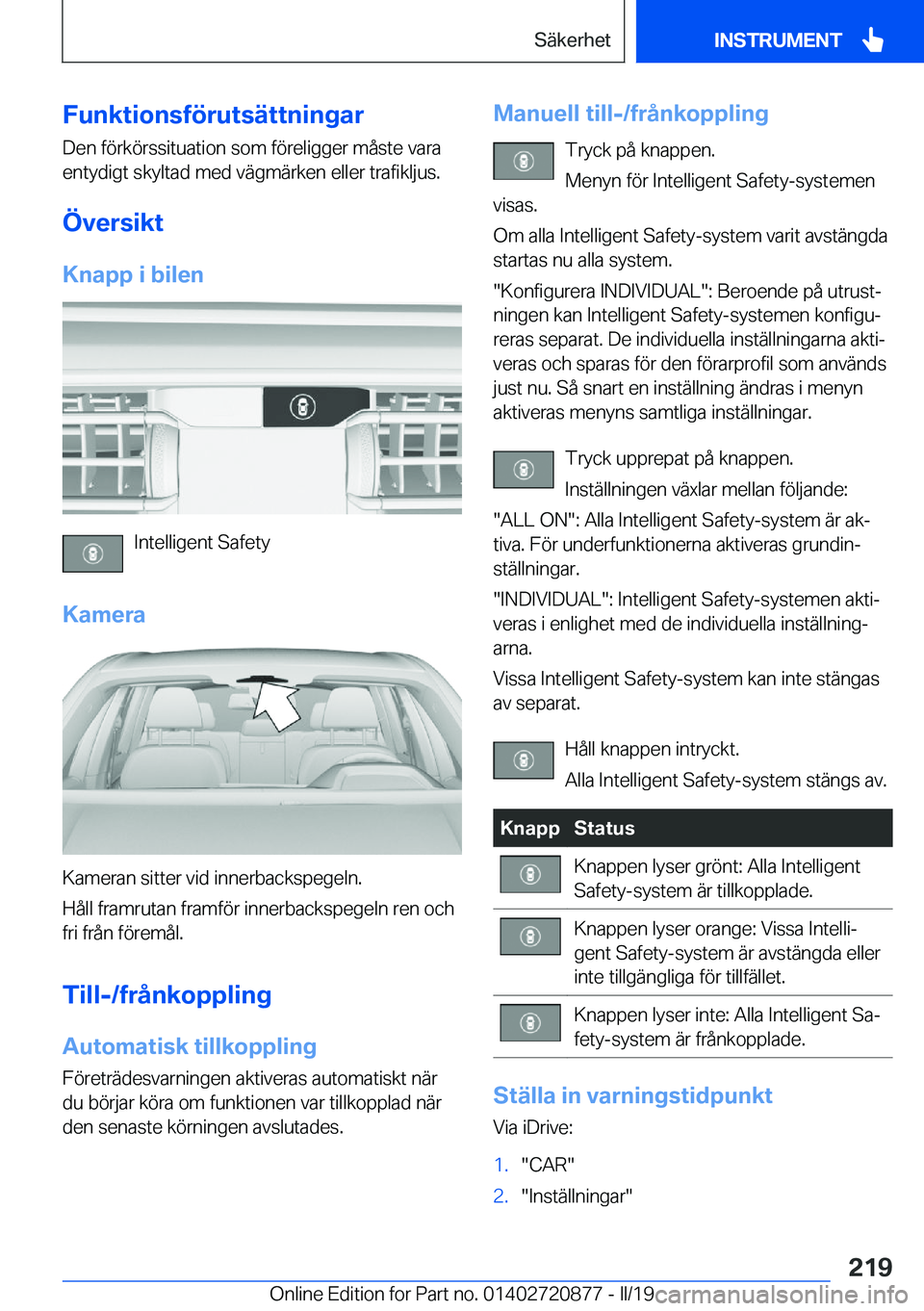 BMW X7 2019  InstruktionsbÖcker (in Swedish) �F�u�n�k�t�i�o�n�s�f�