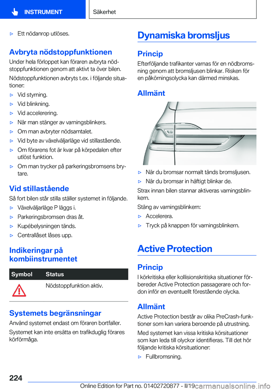 BMW X7 2019  InstruktionsbÖcker (in Swedish) x�E�t�t��n�