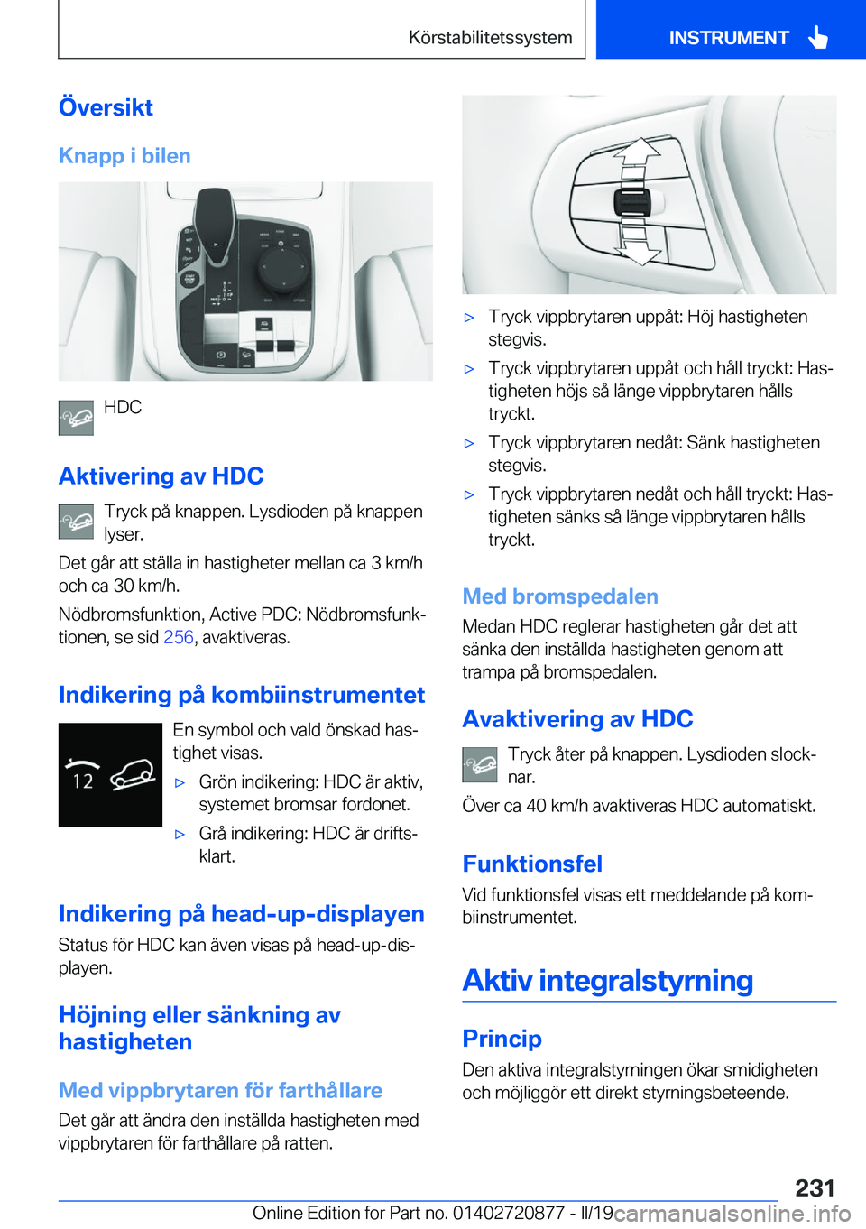 BMW X7 2019  InstruktionsbÖcker (in Swedish) �