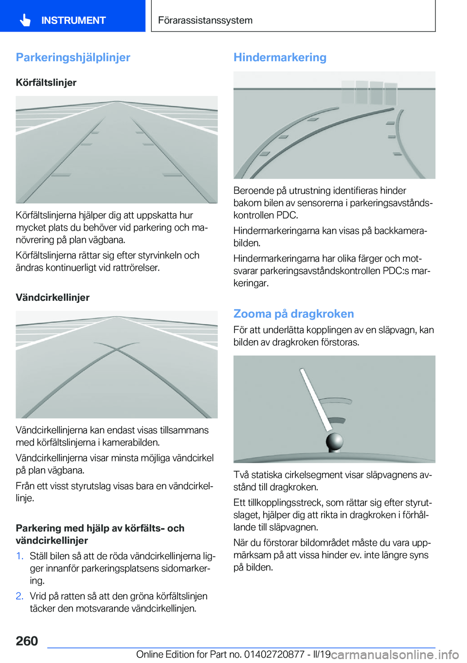BMW X7 2019  InstruktionsbÖcker (in Swedish) �P�a�r�k�e�r�i�n�g�s�h�j�ä�l�p�l�i�n�j�e�r
�K�