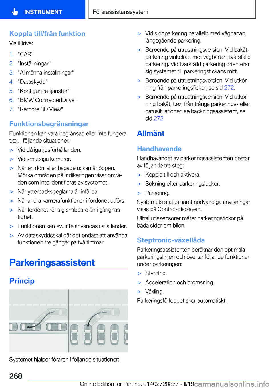 BMW X7 2019  InstruktionsbÖcker (in Swedish) �K�o�p�p�l�a��t�i�l�l�/�f�r�å�n��f�u�n�k�t�i�o�n�V�i�a��i�D�r�i�v�e�:�1�.��C�A�R��2�.��I�n�s�t�ä�l�l�n�i�n�g�a�r��3�.��A�l�l�m�ä�n�n�a��i�n�s�t�ä�l�l�n�i�n�g�a�r��4�.��D�a�t�a�s�k�y�d�d