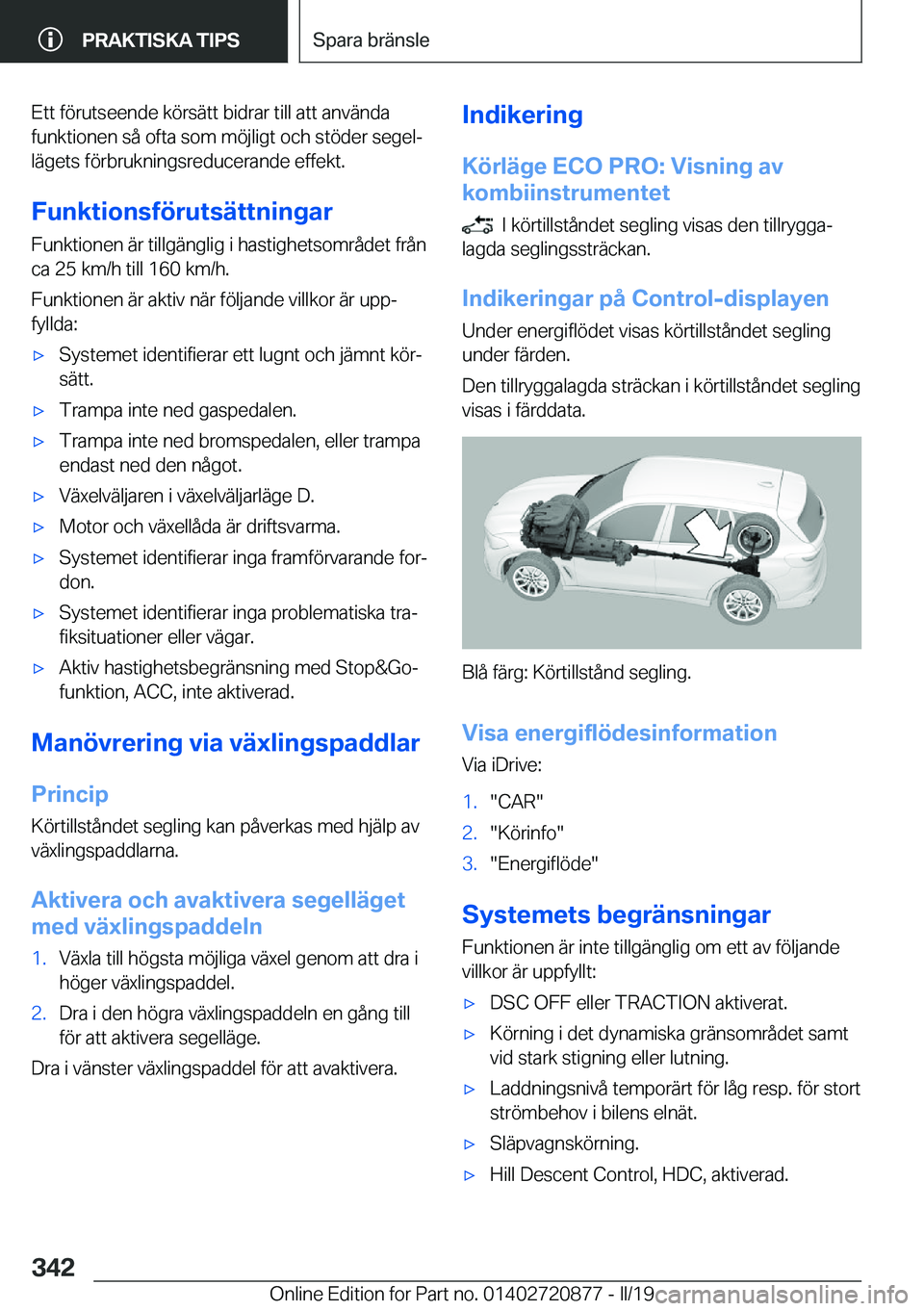 BMW X7 2019  InstruktionsbÖcker (in Swedish) �E�t�t��f�