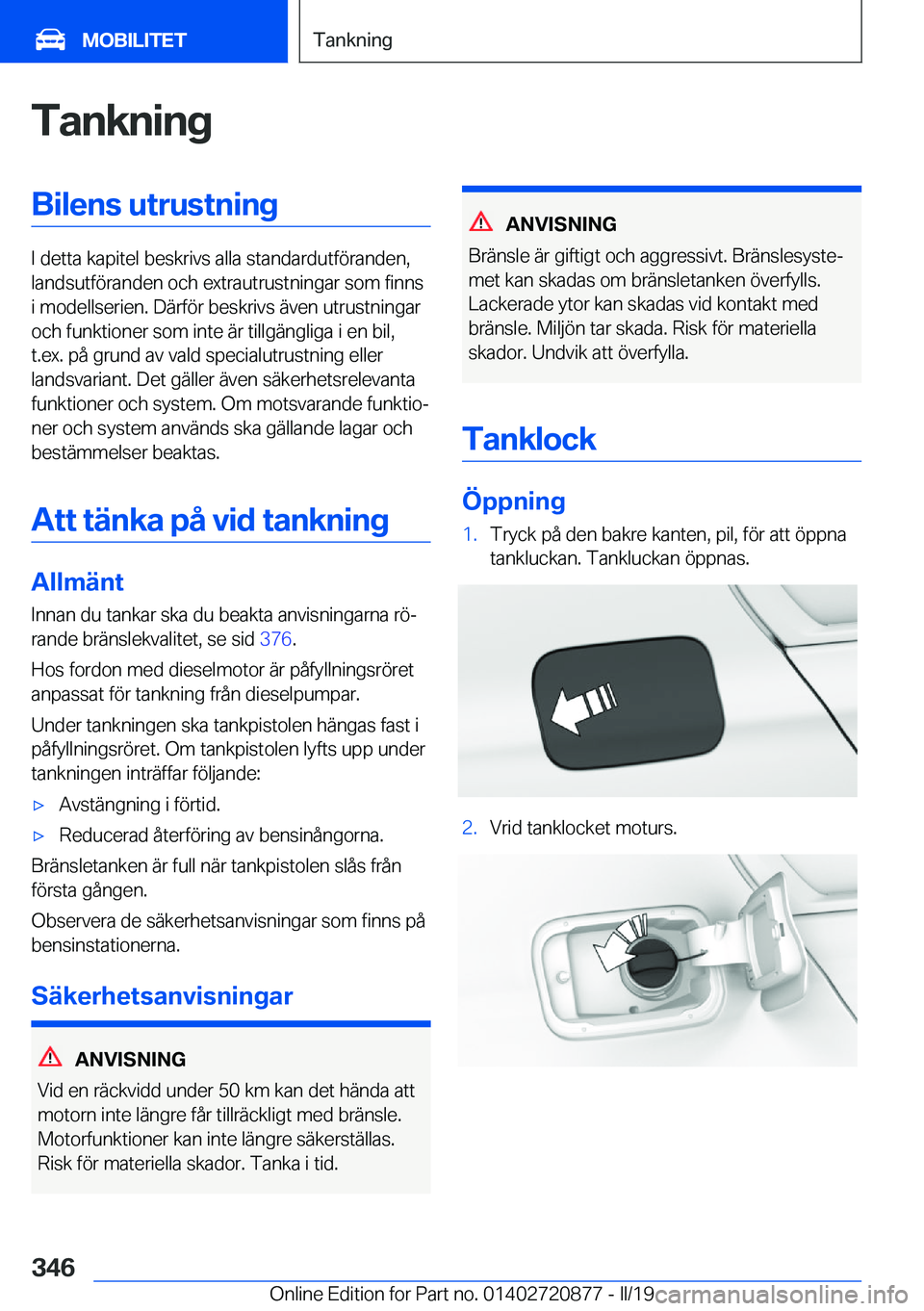 BMW X7 2019  InstruktionsbÖcker (in Swedish) �T�a�n�k�n�i�n�g�B�i�l�e�n�s��u�t�r�u�s�t�n�i�n�g
�I��d�e�t�t�a��k�a�p�i�t�e�l��b�e�s�k�r�i�v�s��a�l�l�a��s�t�a�n�d�a�r�d�u�t�f�