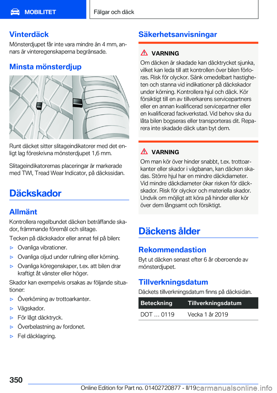BMW X7 2019  InstruktionsbÖcker (in Swedish) �V�i�n�t�e�r�d�ä�c�k
�M�