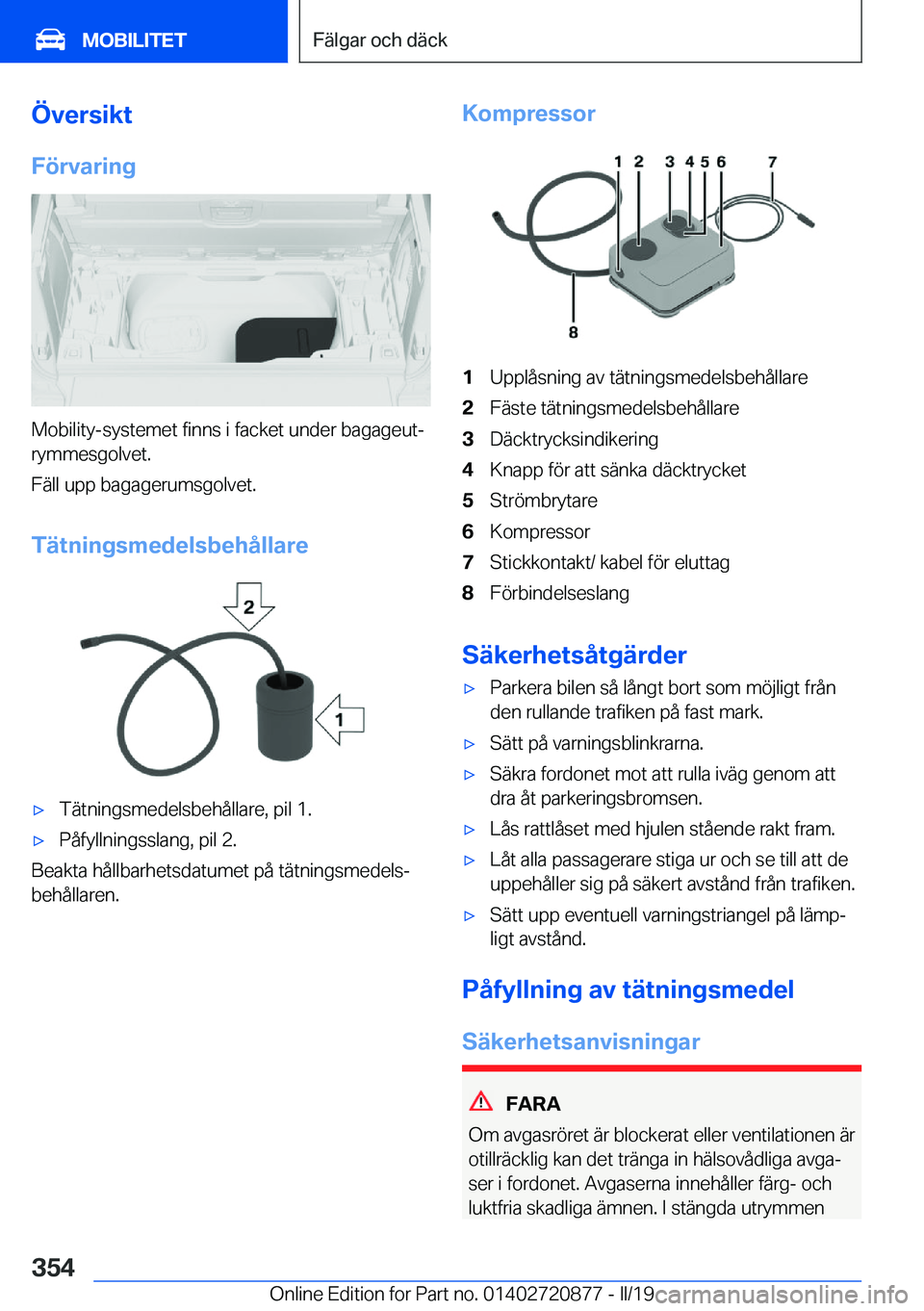 BMW X7 2019  InstruktionsbÖcker (in Swedish) �