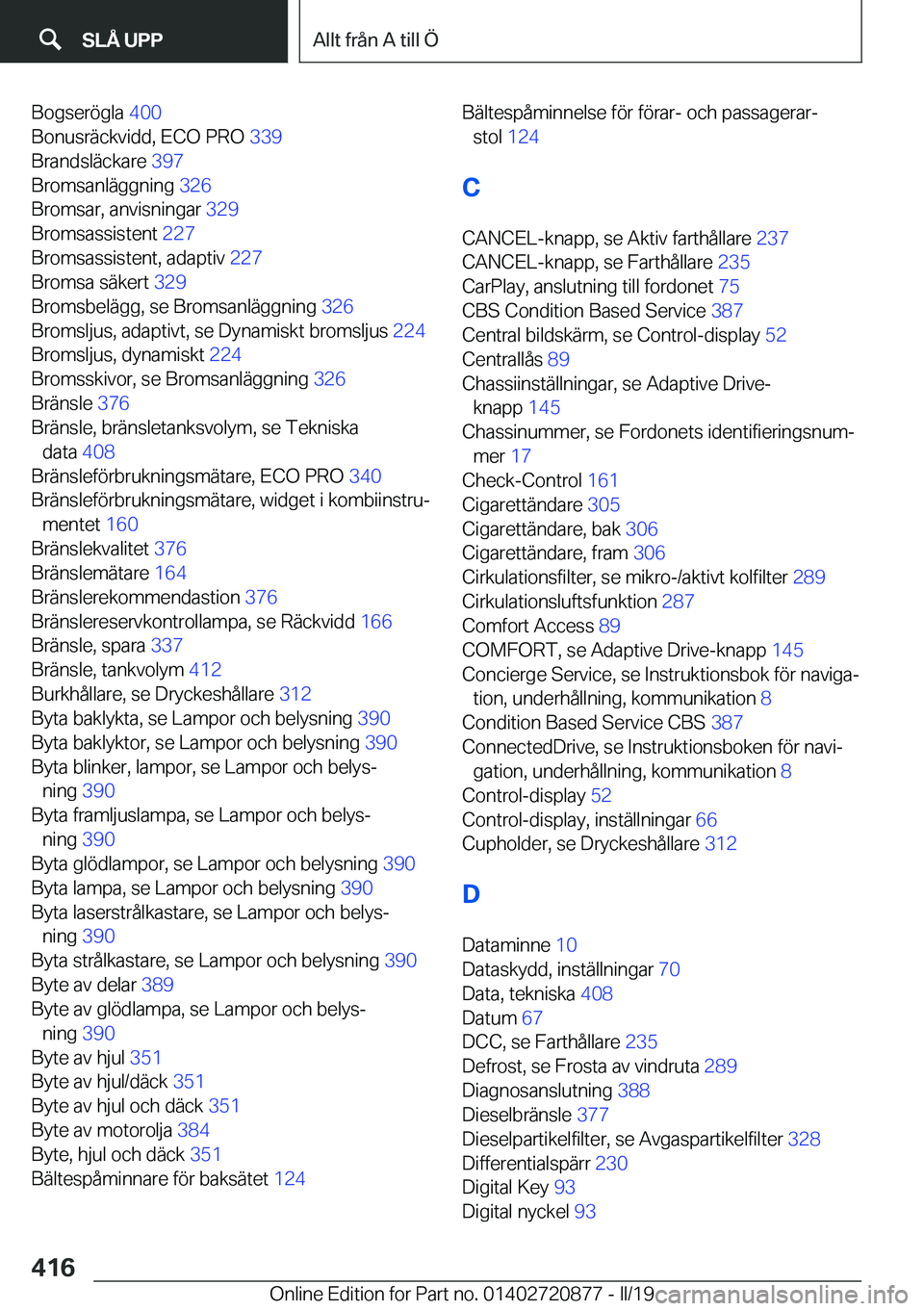 BMW X7 2019  InstruktionsbÖcker (in Swedish) �B�o�g�s�e�r�