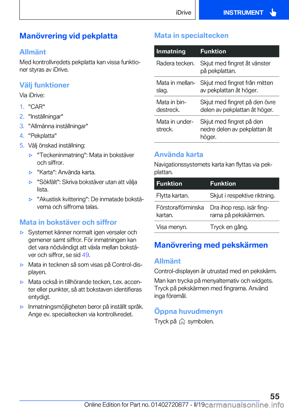 BMW X7 2019  InstruktionsbÖcker (in Swedish) �M�a�n�