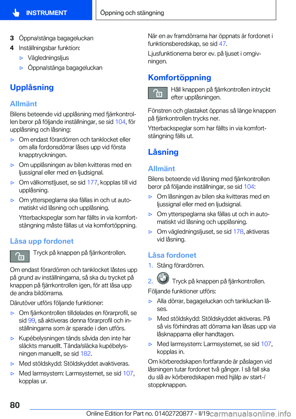 BMW X7 2019  InstruktionsbÖcker (in Swedish) �3�