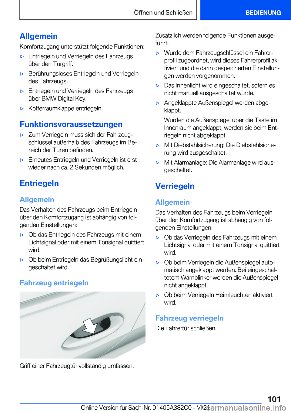 BMW Z4 2022  Betriebsanleitungen (in German) �A�l�l�g�e�m�e�i�n
�K�o�m�f�o�r�t�z�u�g�a�n�g��u�n�t�e�r�s�t�