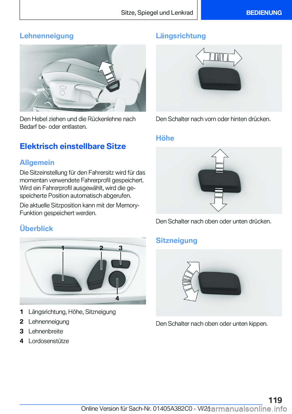 BMW Z4 2022  Betriebsanleitungen (in German) �L�e�h�n�e�n�n�e�i�g�u�n�g
�D�e�n��H�e�b�e�l��z�i�e�h�e�n��u�n�d��d�i�e��R�
