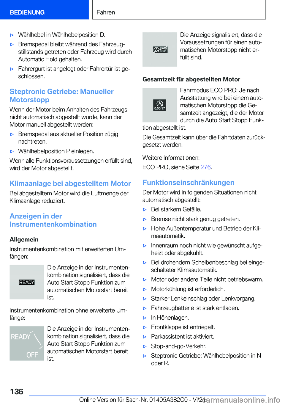 BMW Z4 2022  Betriebsanleitungen (in German) x�W�