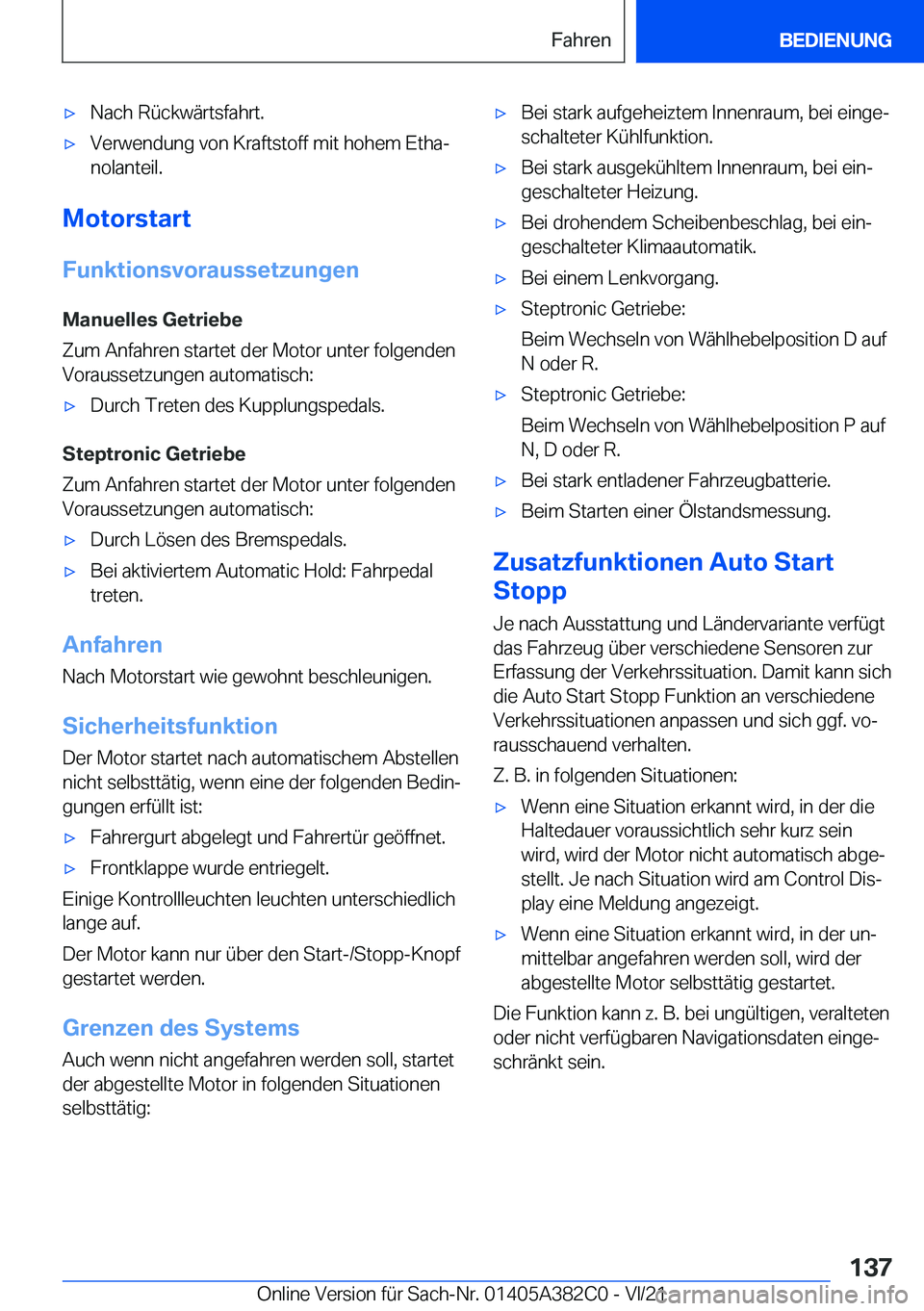 BMW Z4 2022  Betriebsanleitungen (in German) x�N�a�c�h��R�