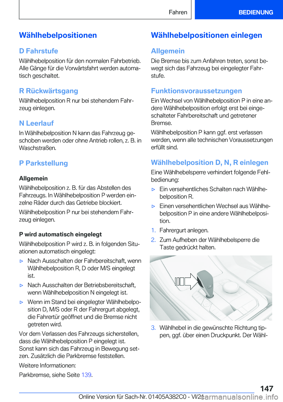 BMW Z4 2022  Betriebsanleitungen (in German) �W�