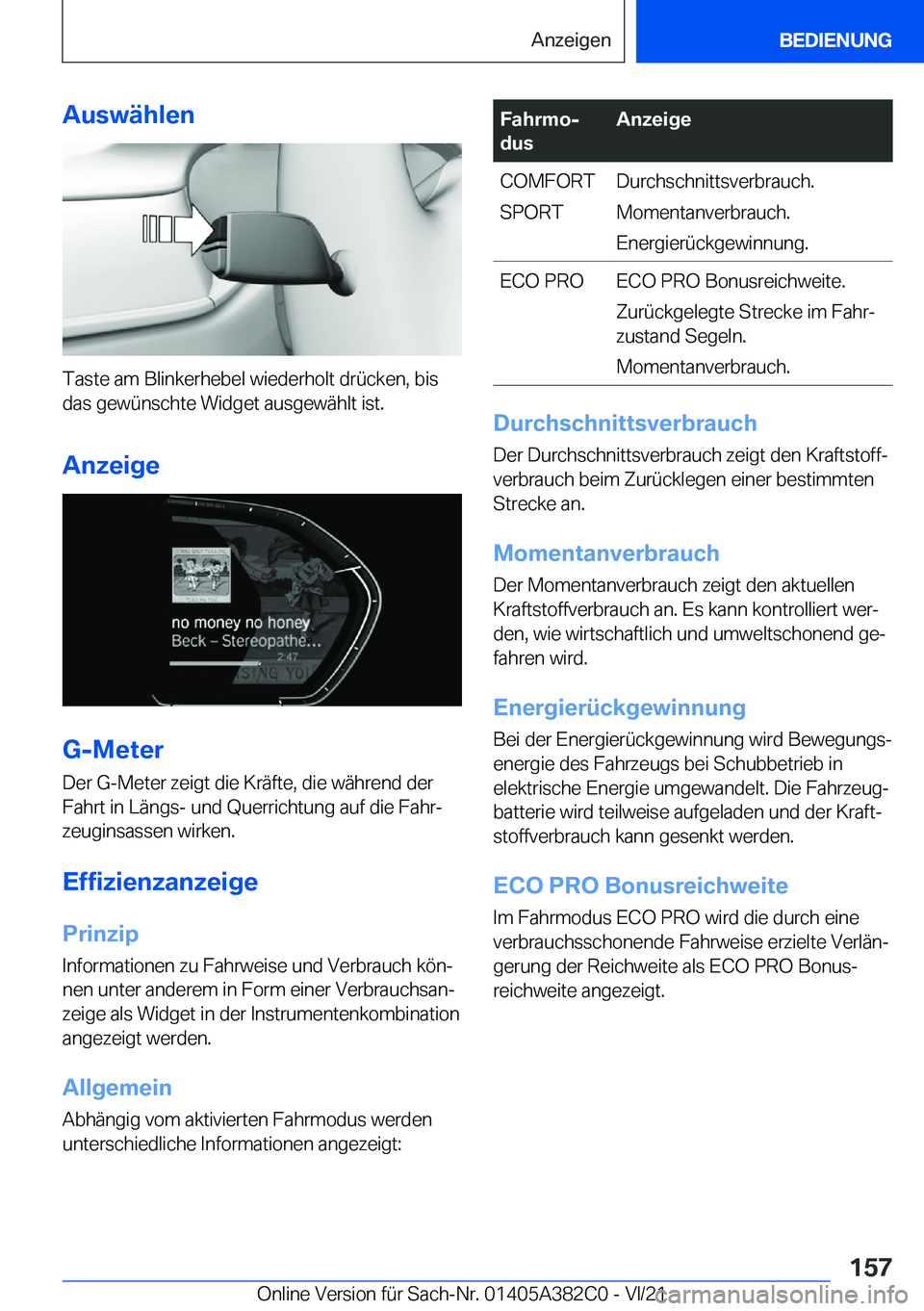 BMW Z4 2022  Betriebsanleitungen (in German) �A�u�s�w�