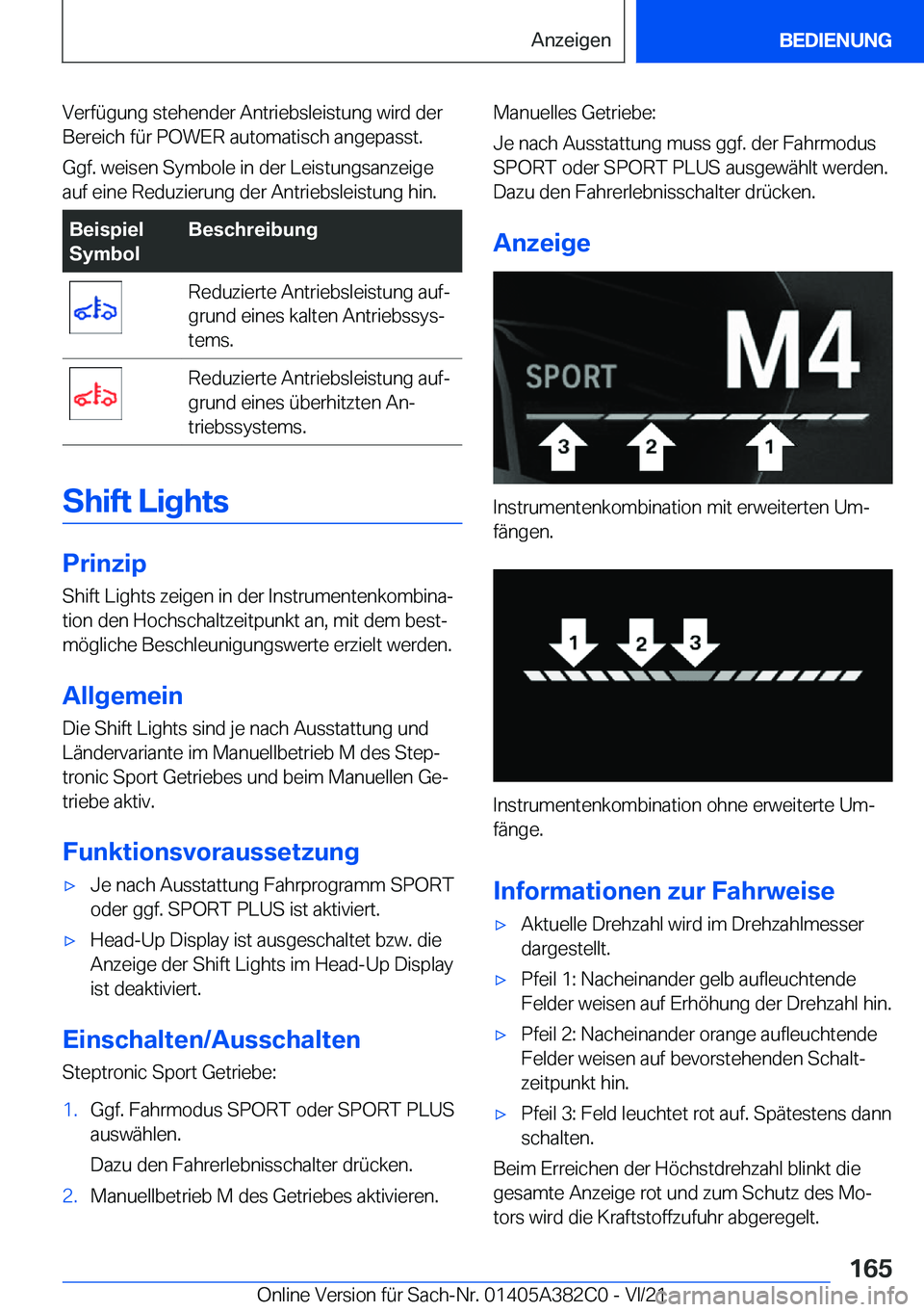 BMW Z4 2022  Betriebsanleitungen (in German) �V�e�r�f�