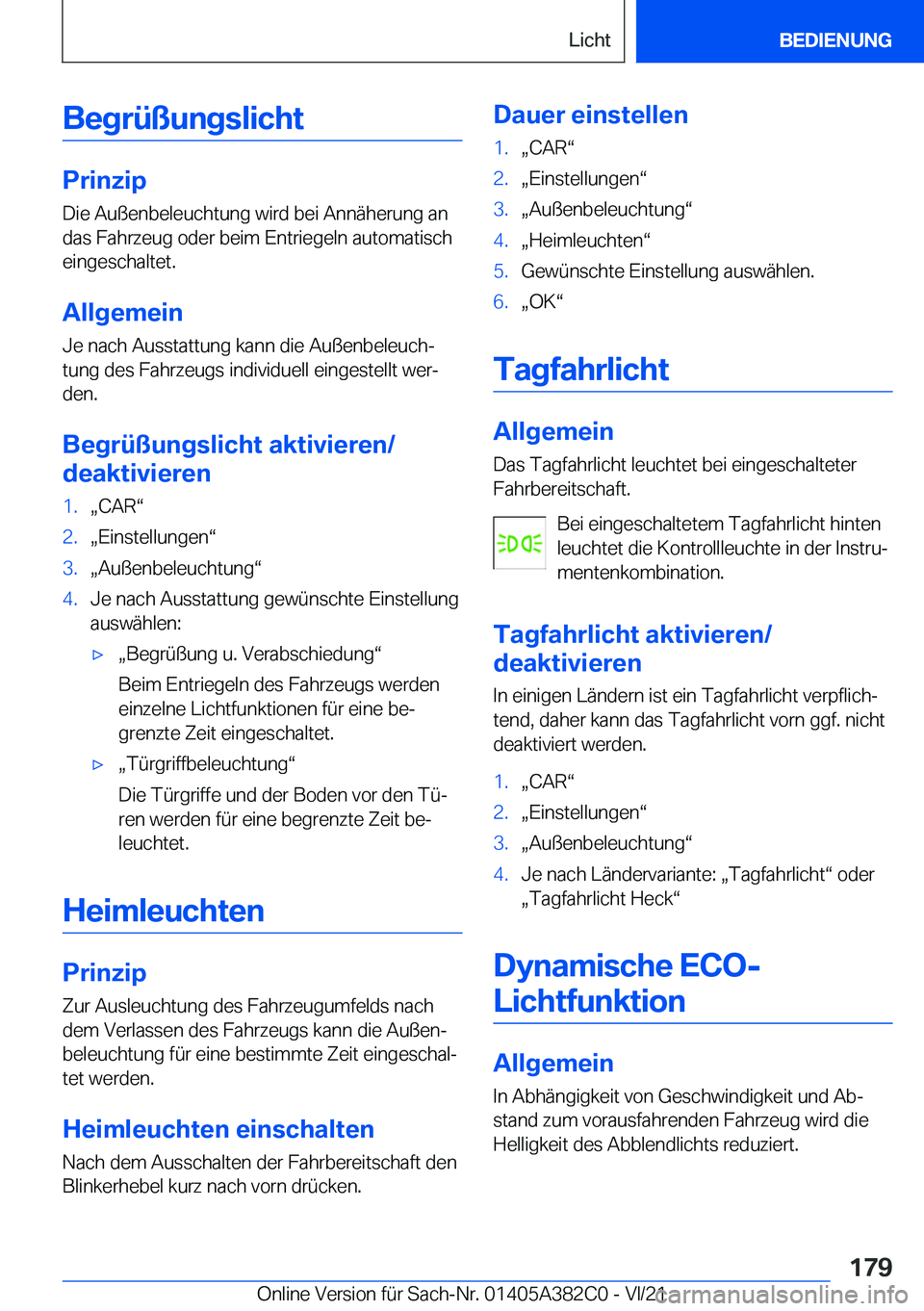 BMW Z4 2022  Betriebsanleitungen (in German) �B�e�g�r�