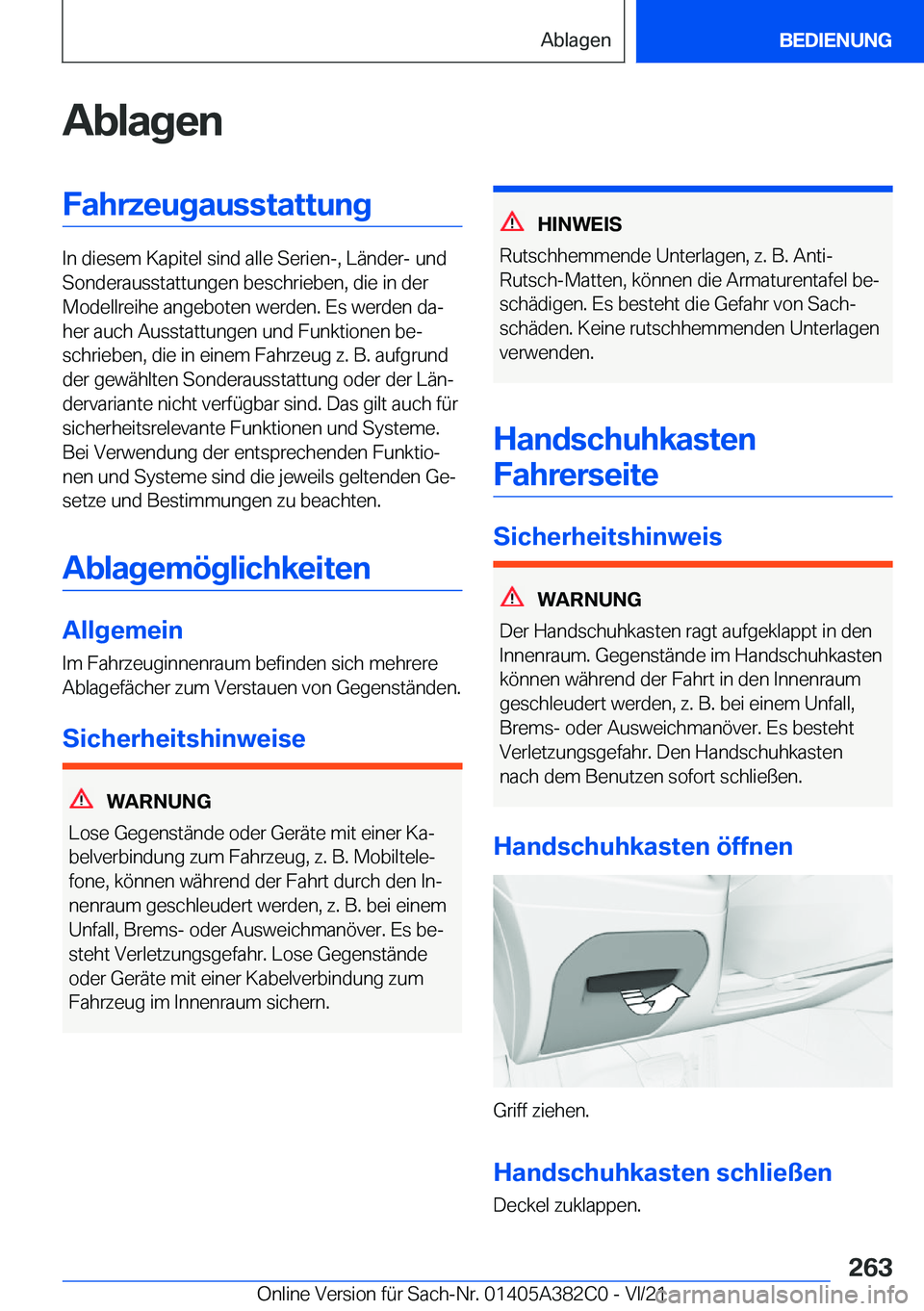 BMW Z4 2022  Betriebsanleitungen (in German) �A�b�l�a�g�e�n�F�a�h�r�z�e�u�g�a�u�s�s�t�a�t�t�u�n�g
�I�n��d�i�e�s�e�m��K�a�p�i�t�e�l��s�i�n�d��a�l�l�e��S�e�r�i�e�n�-�,��L�