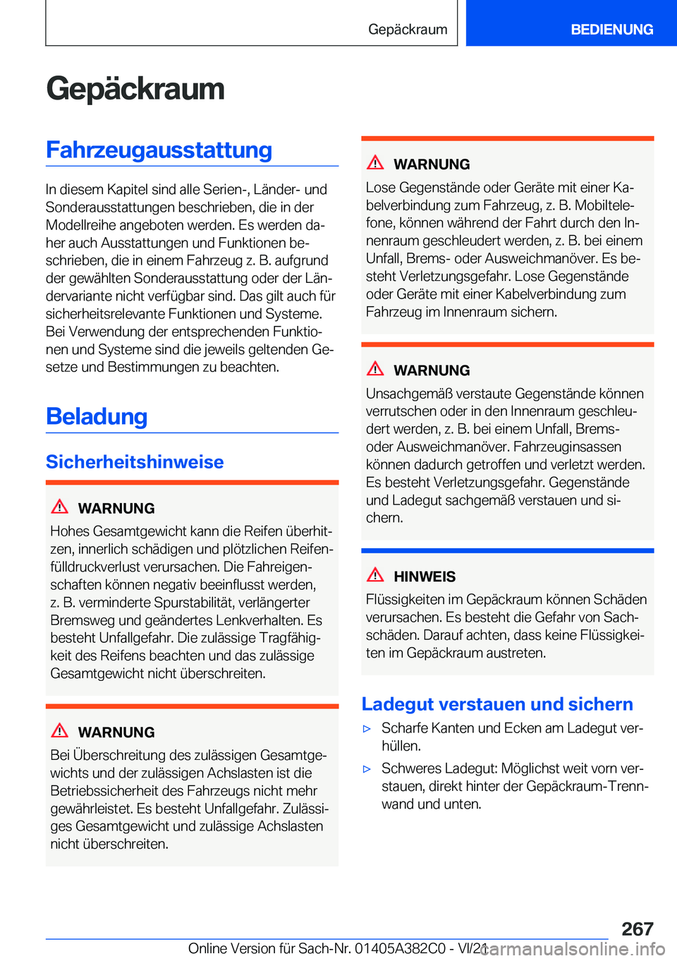BMW Z4 2022  Betriebsanleitungen (in German) �G�e�p�