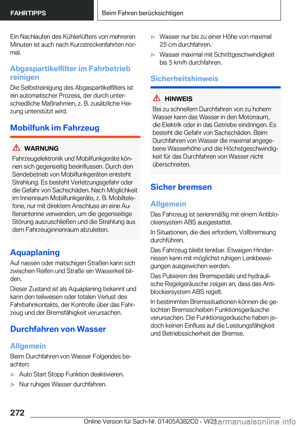 BMW Z4 2022  Betriebsanleitungen (in German) �E�i�n��N�a�c�h�l�a�u�f�e�n��d�e�s��K�