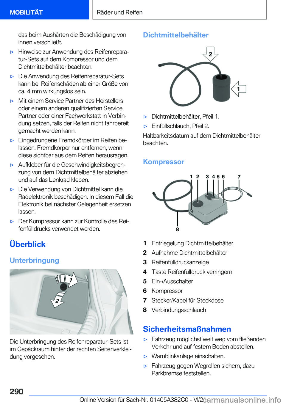 BMW Z4 2022  Betriebsanleitungen (in German) �d�a�s��b�e�i�m��A�u�s�h�
