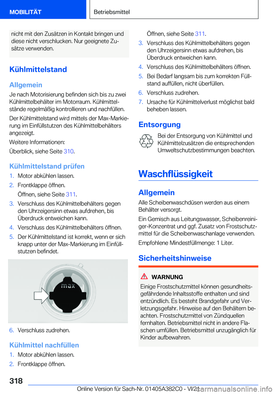 BMW Z4 2022  Betriebsanleitungen (in German) �n�i�c�h�t��m�i�t��d�e�n��Z�u�s�