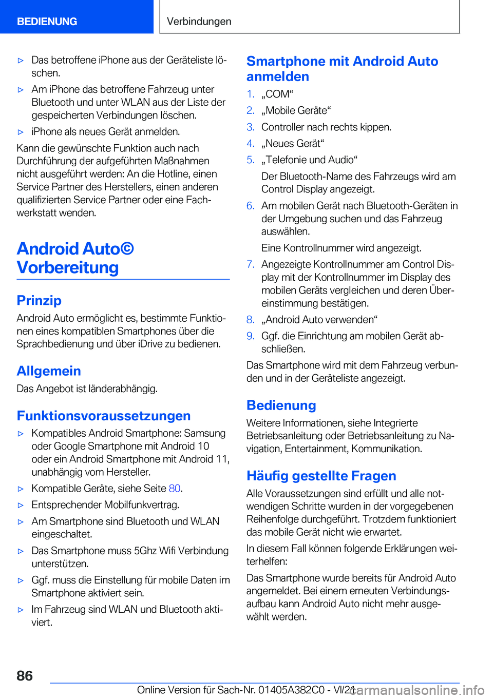 BMW Z4 2022  Betriebsanleitungen (in German) x�D�a�s��b�e�t�r�o�f�f�e�n�e��i�P�h�o�n�e��a�u�s��d�e�r��G�e�r�
