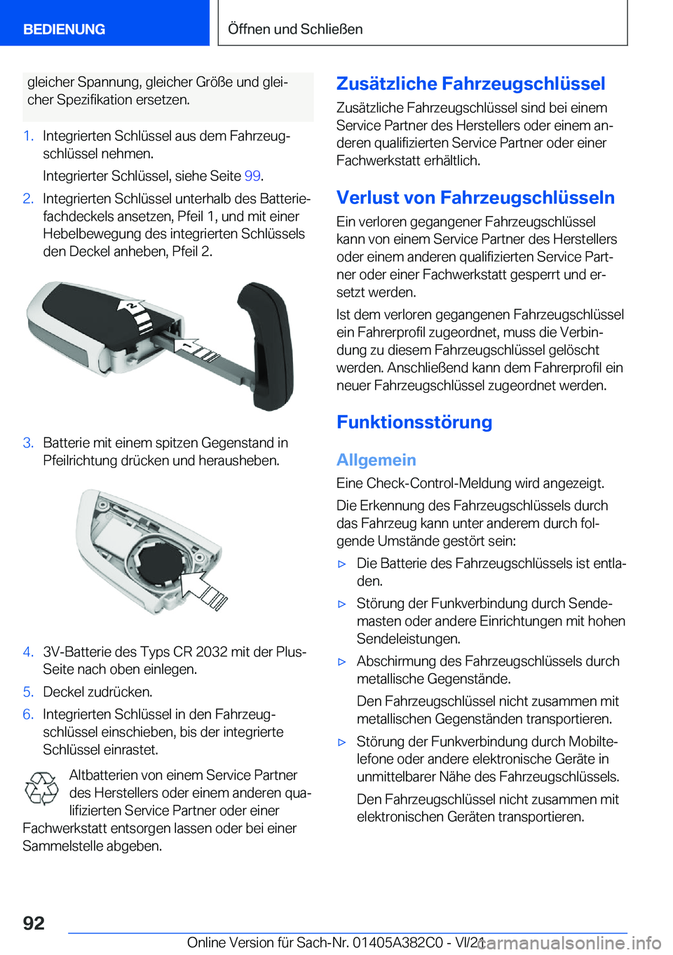 BMW Z4 2022  Betriebsanleitungen (in German) �g�l�e�i�c�h�e�r��S�p�a�n�n�u�n�g�,��g�l�e�i�c�h�e�r��G�r�