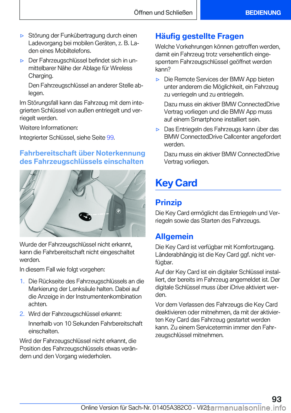 BMW Z4 2022  Betriebsanleitungen (in German) x�S�t�