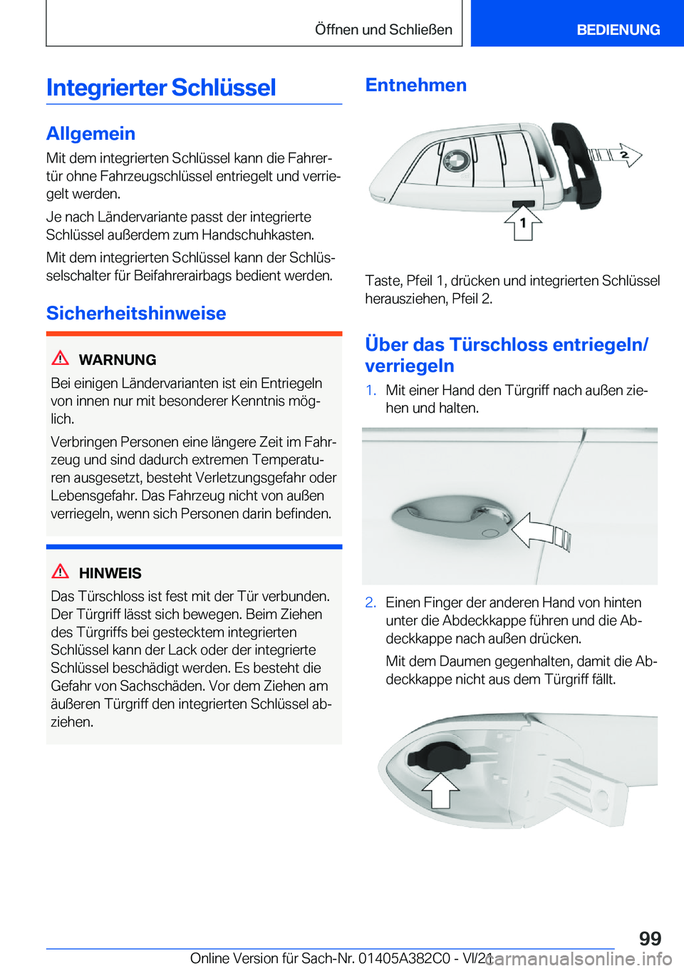 BMW Z4 2022  Betriebsanleitungen (in German) �I�n�t�e�g�r�i�e�r�t�e�r��S�c�h�l�