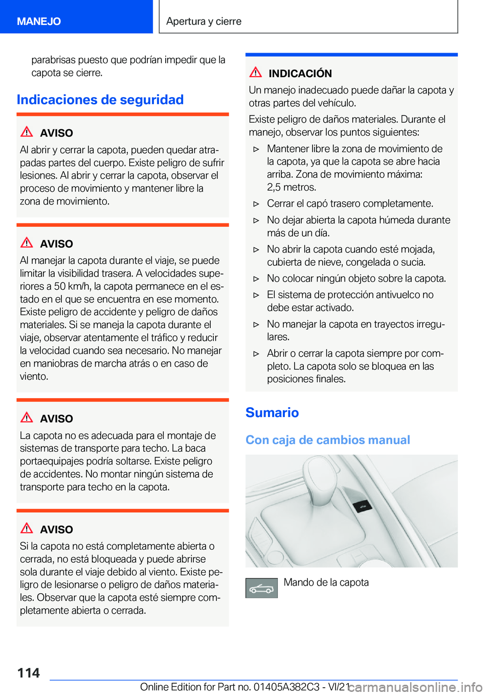 BMW Z4 2022  Manuales de Empleo (in Spanish) �p�a�r�a�b�r�i�s�a�s��p�u�e�s�t�o��q�u�e��p�o�d�r�