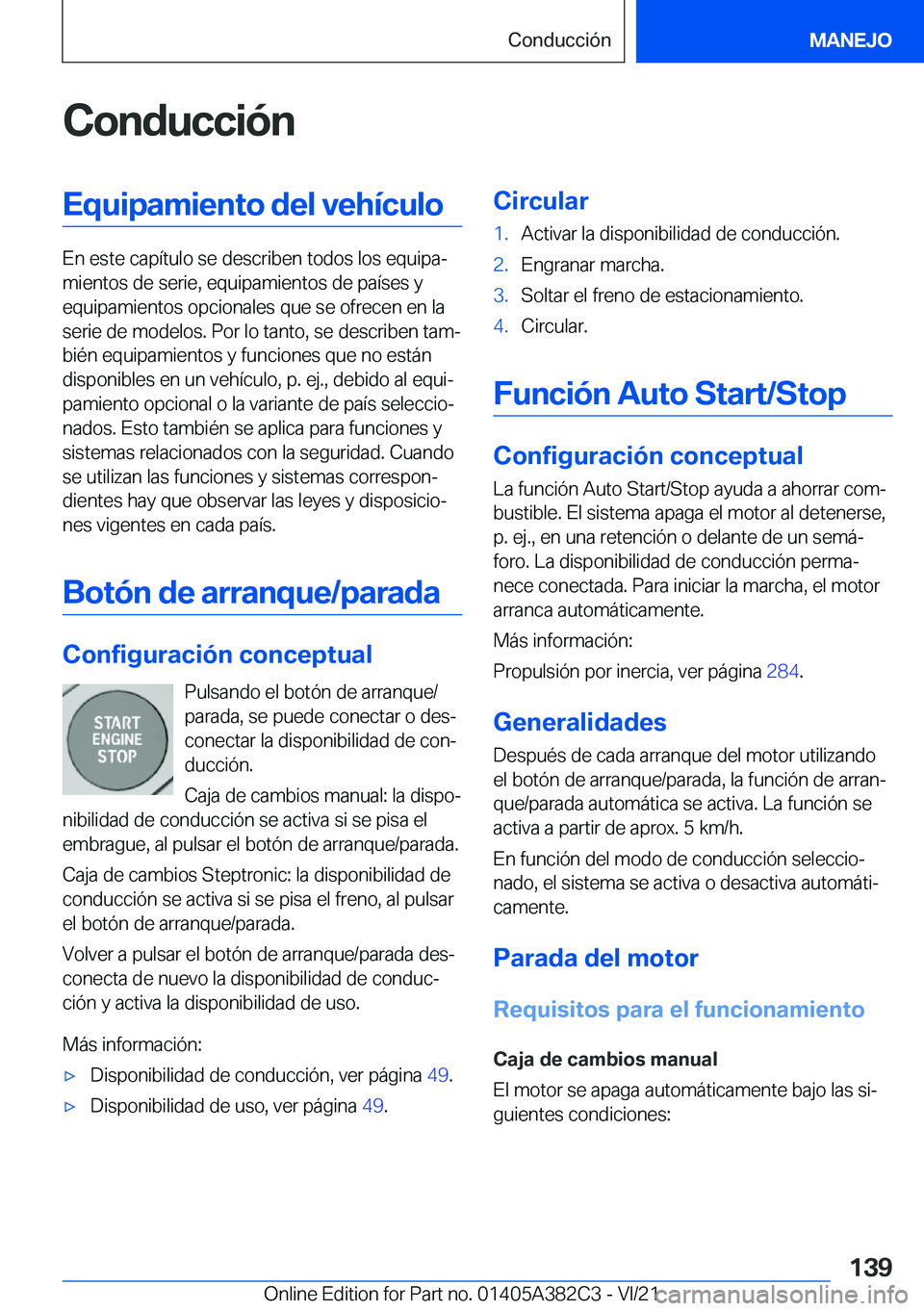 BMW Z4 2022  Manuales de Empleo (in Spanish) �C�o�n�d�u�c�c�i�