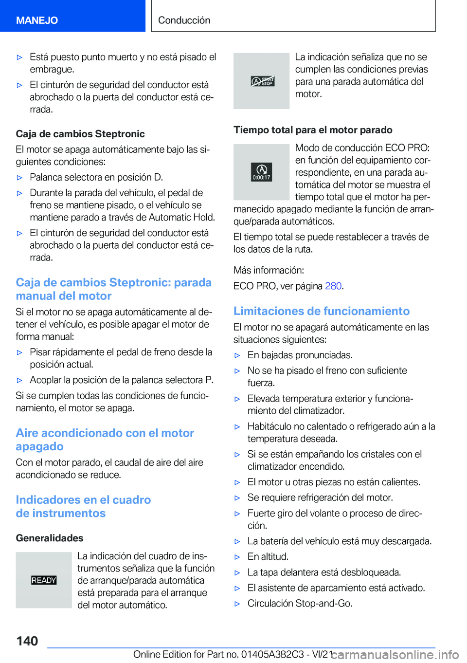 BMW Z4 2022  Manuales de Empleo (in Spanish) x�E�s�t�