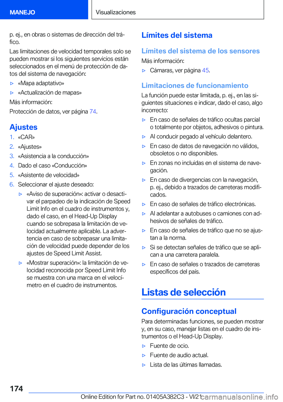 BMW Z4 2022  Manuales de Empleo (in Spanish) �p�.��e�j�.�,��e�n��o�b�r�a�s��o��s�i�s�t�e�m�a�s��d�e��d�i�r�e�c�c�i�