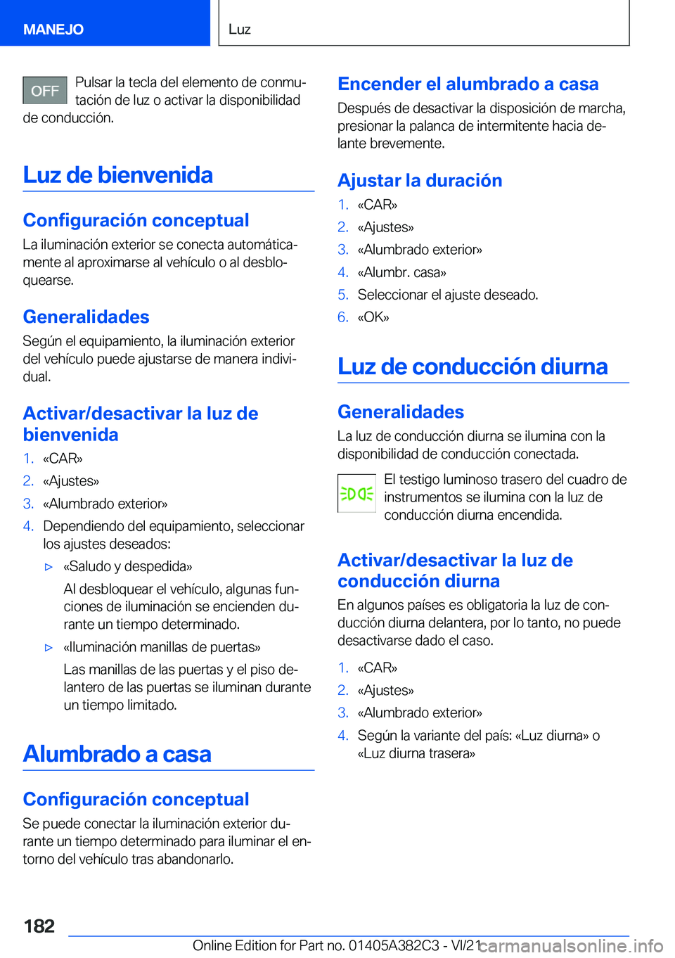 BMW Z4 2022  Manuales de Empleo (in Spanish) �P�u�l�s�a�r��l�a��t�e�c�l�a��d�e�l��e�l�e�m�e�n�t�o��d�e��c�o�n�m�uª�t�a�c�i�