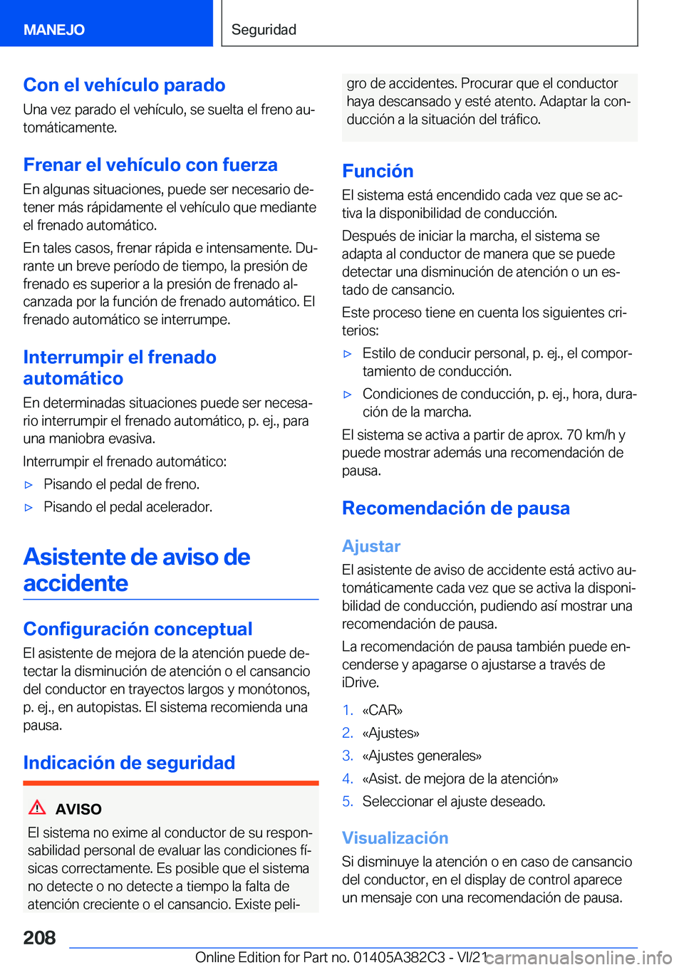 BMW Z4 2022  Manuales de Empleo (in Spanish) �C�o�n��e�l��v�e�h�