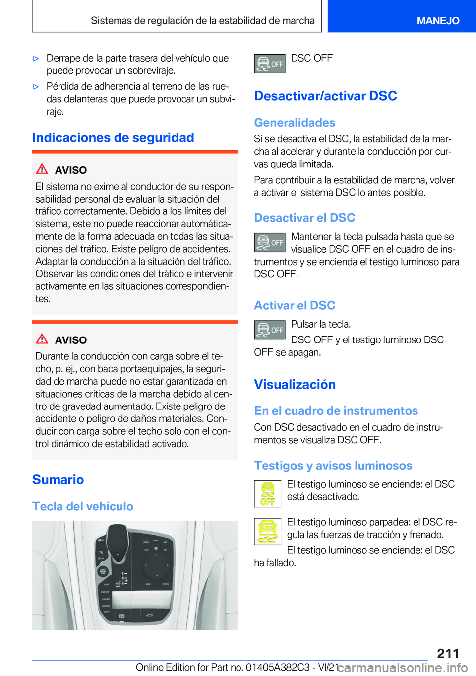 BMW Z4 2022  Manuales de Empleo (in Spanish) x�D�e�r�r�a�p�e��d�e��l�a��p�a�r�t�e��t�r�a�s�e�r�a��d�e�l��v�e�h�
