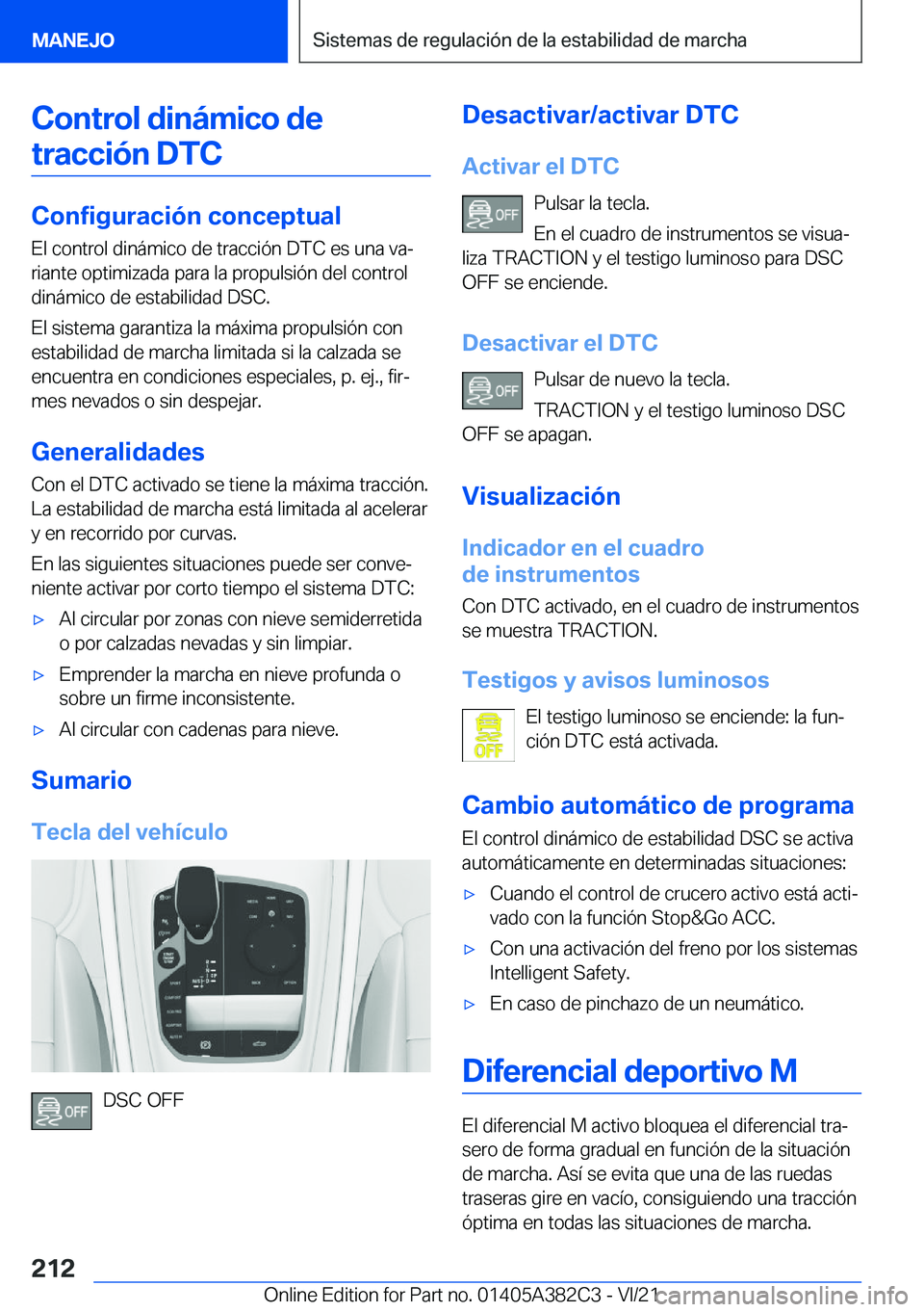 BMW Z4 2022  Manuales de Empleo (in Spanish) �C�o�n�t�r�o�l��d�i�n�