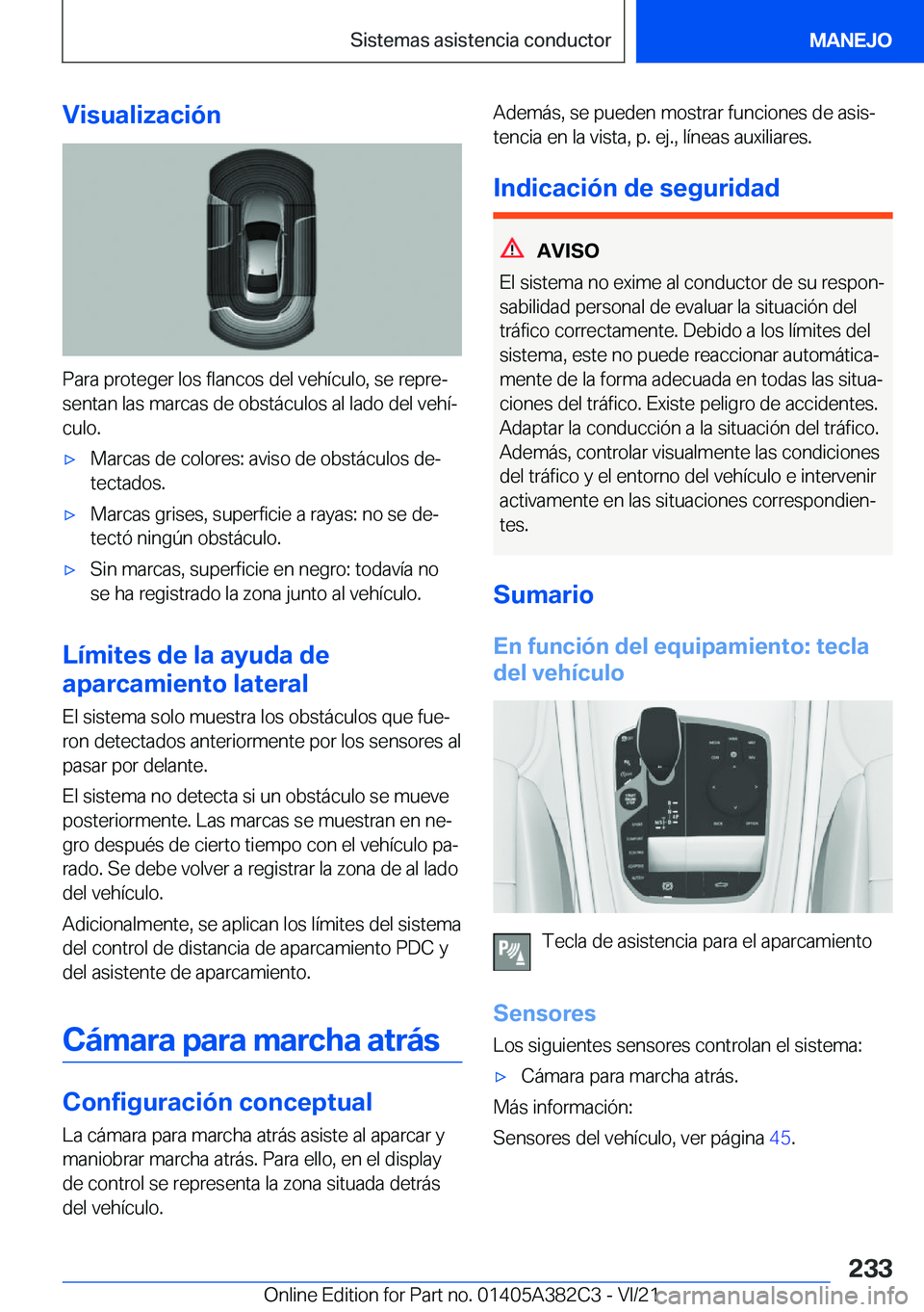 BMW Z4 2022  Manuales de Empleo (in Spanish) �V�i�s�u�a�l�i�z�a�c�i�