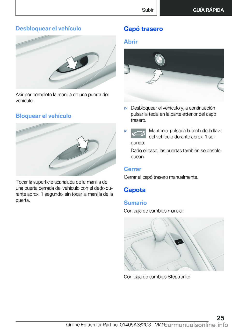 BMW Z4 2022  Manuales de Empleo (in Spanish) �D�e�s�b�l�o�q�u�e�a�r��e�l��v�e�h�