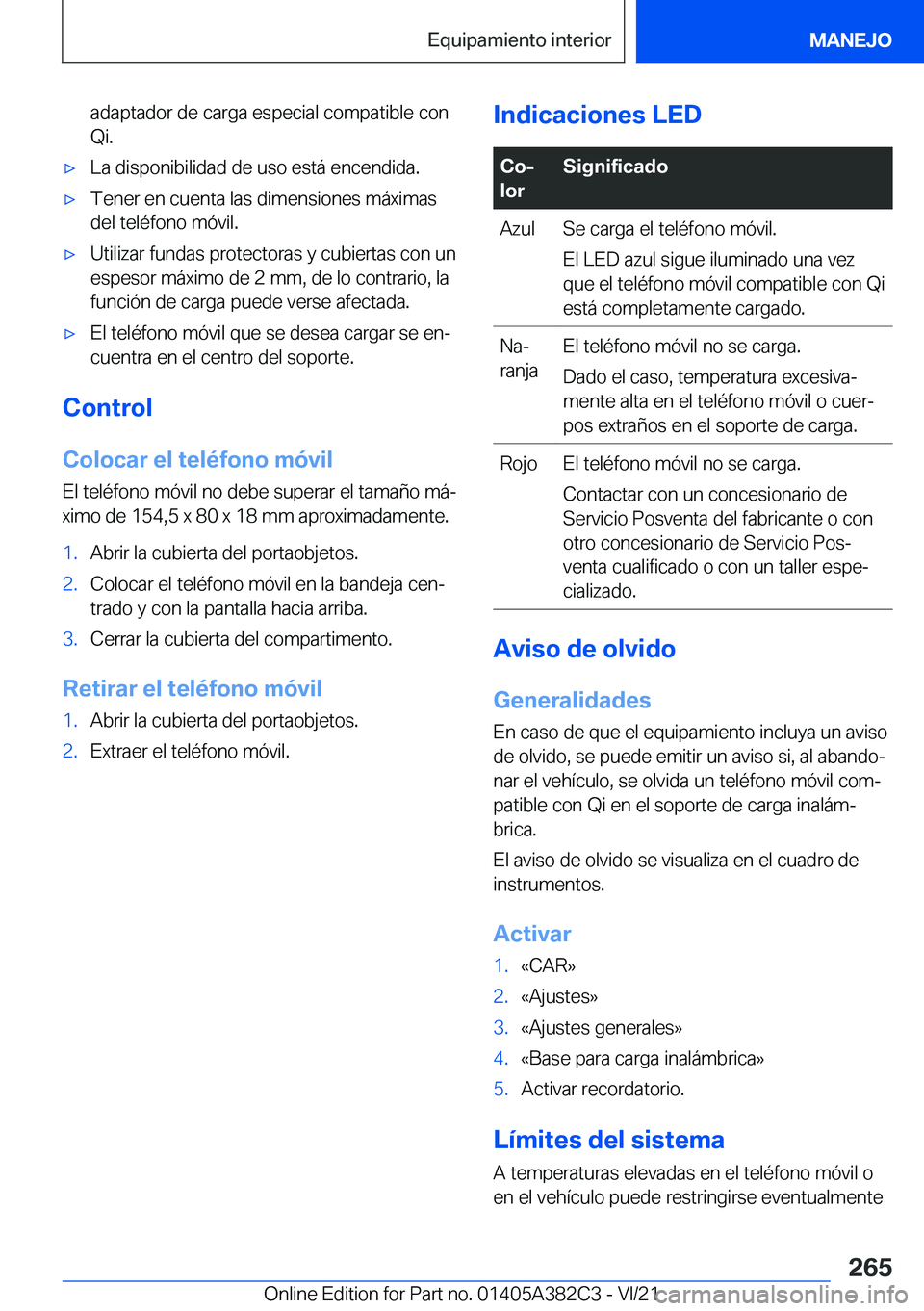 BMW Z4 2022  Manuales de Empleo (in Spanish) �a�d�a�p�t�a�d�o�r��d�e��c�a�r�g�a��e�s�p�e�c�i�a�l��c�o�m�p�a�t�i�b�l�e��c�o�n�Q�i�.x�L�a��d�i�s�p�o�n�i�b�i�l�i�d�a�d��d�e��u�s�o��e�s�t�