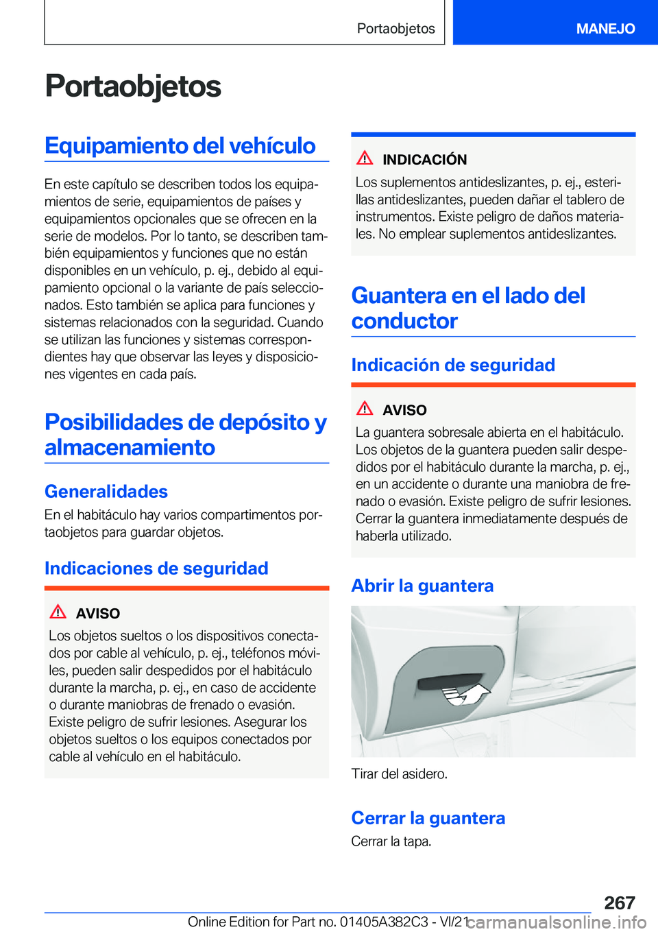 BMW Z4 2022  Manuales de Empleo (in Spanish) �P�o�r�t�a�o�b�j�e�t�o�s�E�q�u�i�p�a�m�i�e�n�t�o��d�e�l��v�e�h�