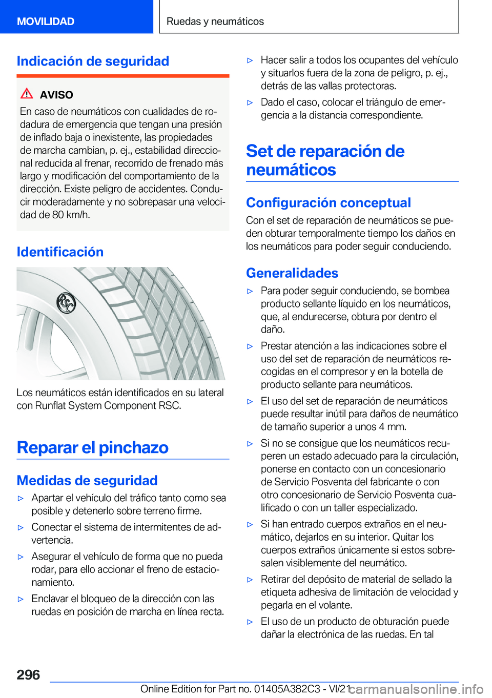 BMW Z4 2022  Manuales de Empleo (in Spanish) �I�n�d�i�c�a�c�i�