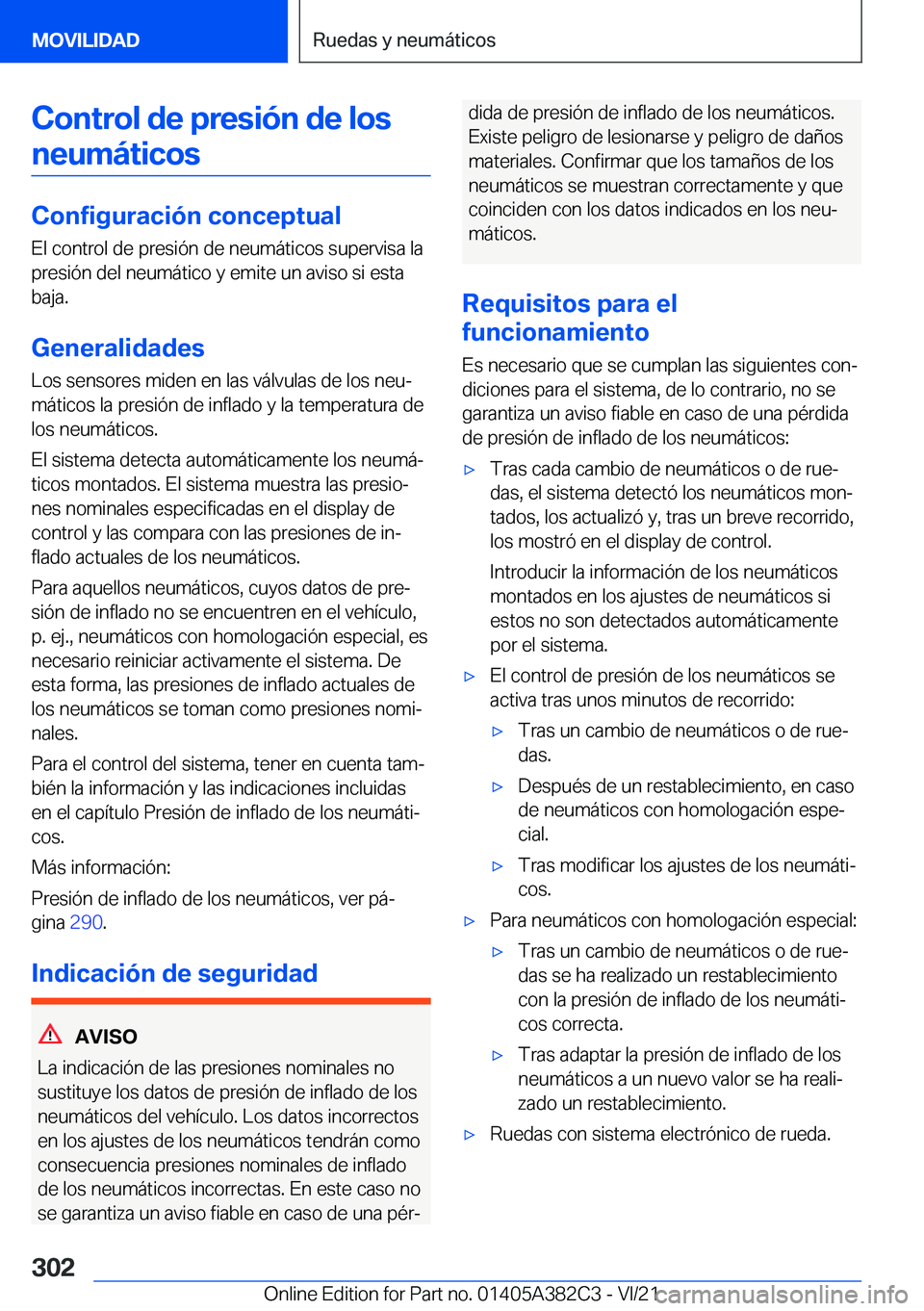 BMW Z4 2022  Manuales de Empleo (in Spanish) �C�o�n�t�r�o�l��d�e��p�r�e�s�i�