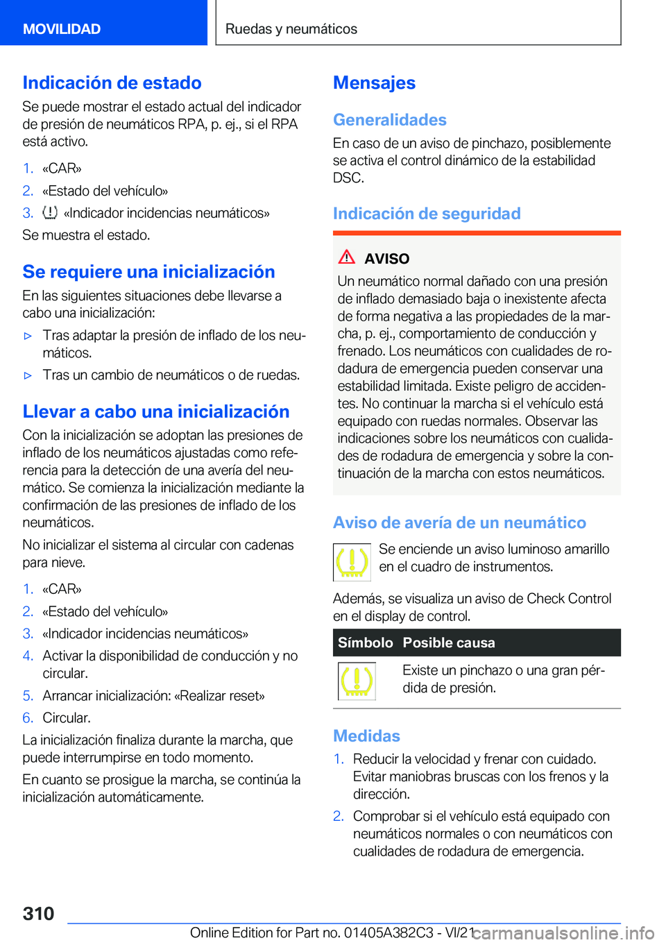BMW Z4 2022  Manuales de Empleo (in Spanish) �I�n�d�i�c�a�c�i�