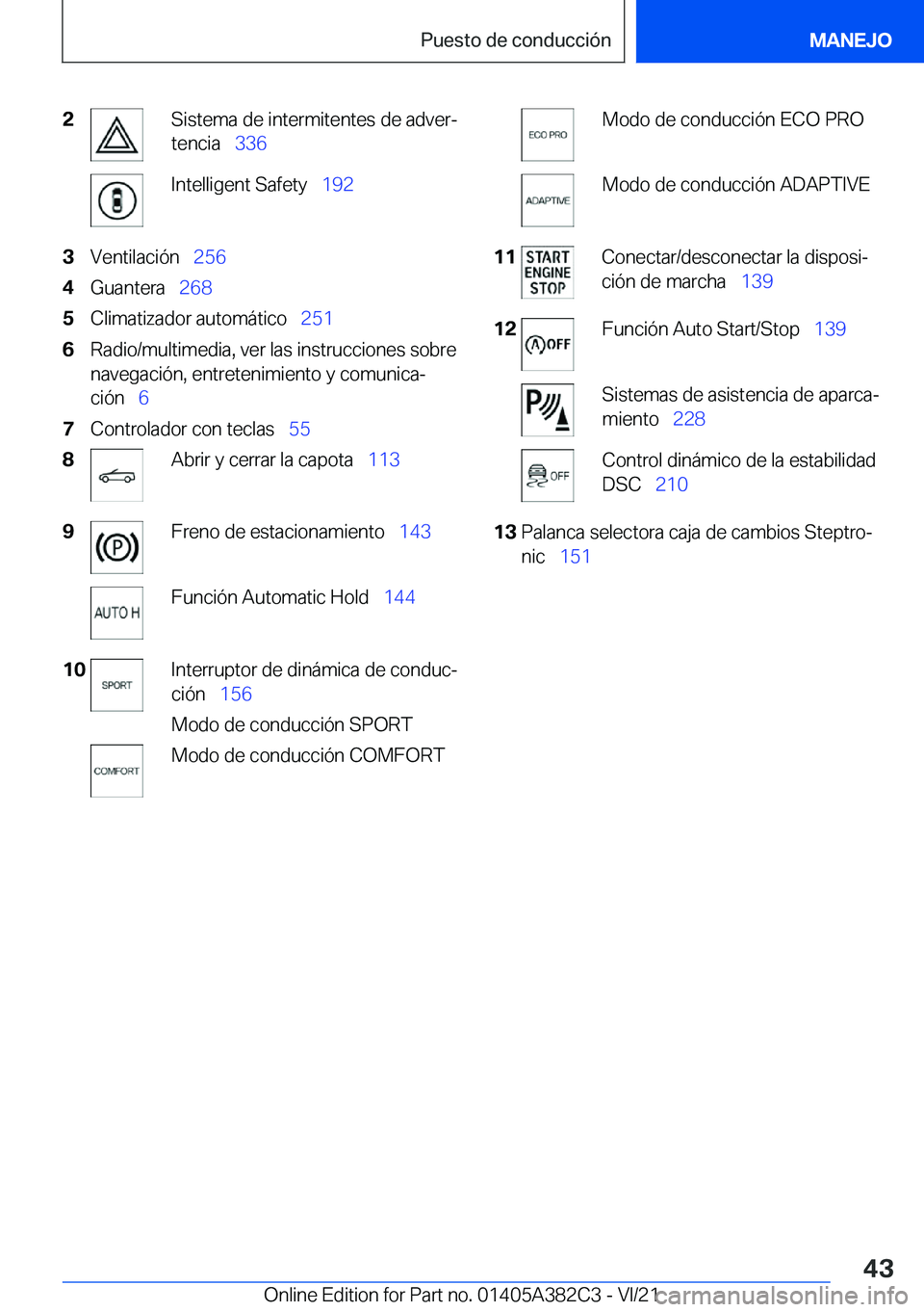 BMW Z4 2022  Manuales de Empleo (in Spanish) �2�S�i�s�t�e�m�a��d�e��i�n�t�e�r�m�i�t�e�n�t�e�s��d�e��a�d�v�e�rª
�t�e�n�c�i�a\_ �3�3�6�I�n�t�e�l�l�i�g�e�n�t��S�a�f�e�t�y\_ �1�9�2�3�V�e�n�t�i�l�a�c�i�